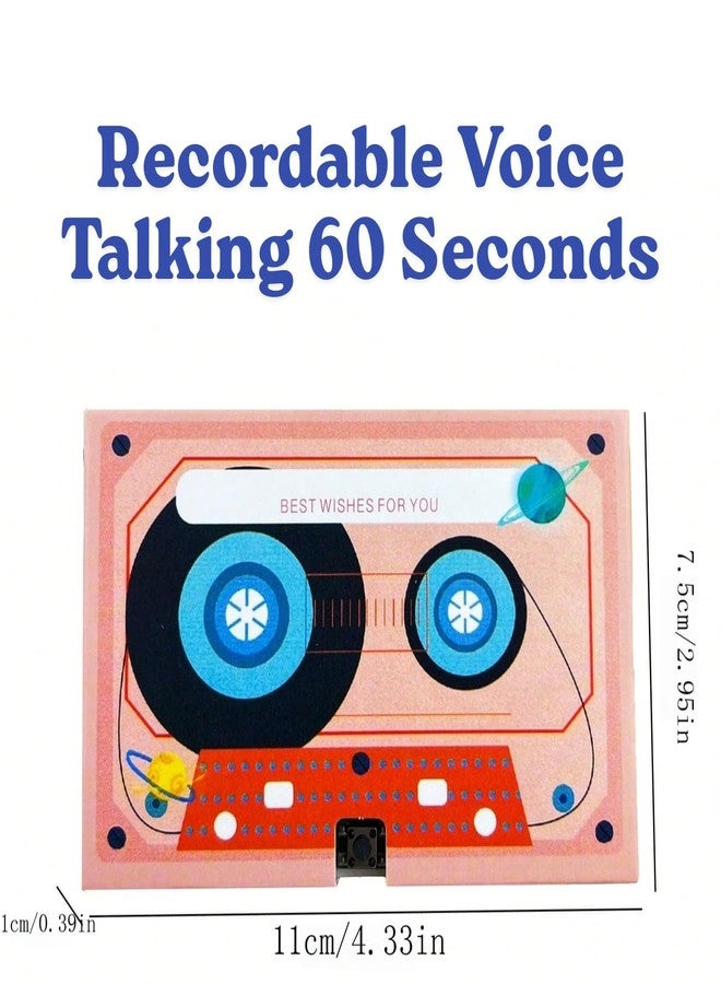 HOFASON Voice Recording Cassette Tape Gift, Valentine's Day Recordable Greeting Card, Blank Voice Recordable Talking Greeting Card, Message Recorder, Speak Your Heart Out to The One You Love - Image 4